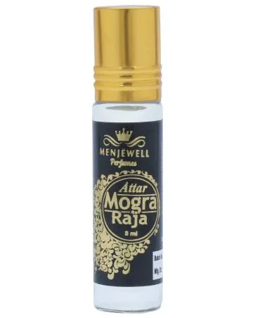 Menjewell Mogra Raja Attar Perfume For Unisex – Undiluted -Non – Alcoholic- 8 ml Floral