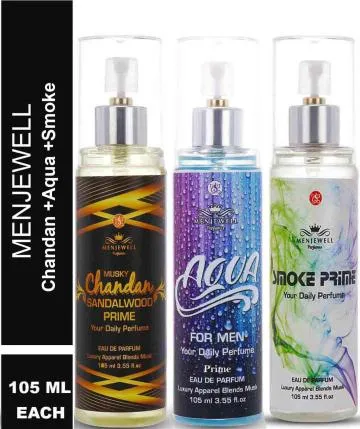Menjewell Musky Chandan SandalwoodAqua For MenSmoke Eau de Parfum – 315 ml For Men