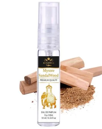 Menjewell Mysore Sandalwood Perfume For Men Premium Luxury Long Lasting Fragrance Spray – 10 ml