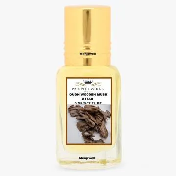 Menjewell Oudh wooden Musk Long Lasting 5ML Floral Attar Woody Oud agarwood