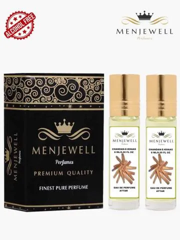 Menjewell Pack Of 2 Chandan-E-Khaas Long Lasting 18ML Attar Woody
