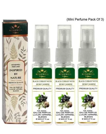 Menjewell Pack Of 3 Black Currant With Musky Jasmine Eau de Parfum – 24 ml For Women