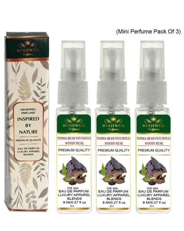 Menjewell Pack Of 3 Raspberry Jasmine Pink Pepper Musk Eau de Parfum – 24 ml For Women