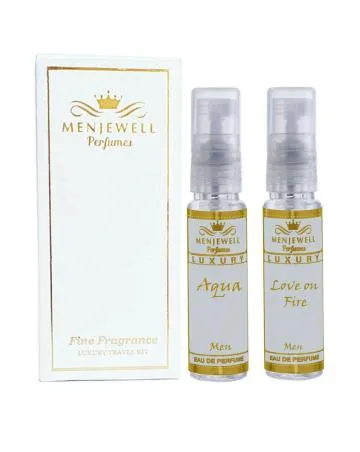 Menjewell Pocket Perfume For Men Love On Fire and Aqua – 20 ml For Men