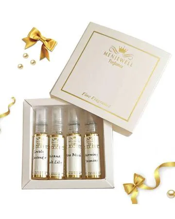 Menjewell Premium Floral Perfume Gift Set-4 x 10ml