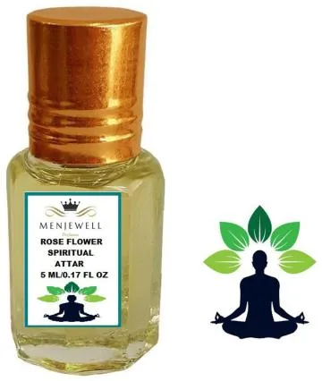Menjewell Rose Flower Spiritual Fragrances Natural Itra-Attar Perfume Floral Attar Floral