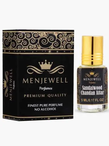 Menjewell Sandalwood Chandan Long Lasting 5ML Attar- Perfume Floral Attar Sandalwood