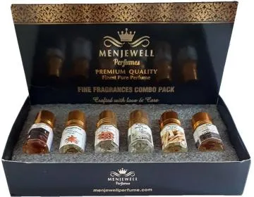 Menjewell Set Of 6 Attar Gift Pack 6 x 3 ml Long Lastings Attar For Men Woody