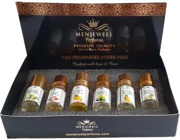 Menjewell Set Of 6 Fruity Attar Gift Pack 6 x 3 ml Long Lastings Attar-Perfume For Women Fruity