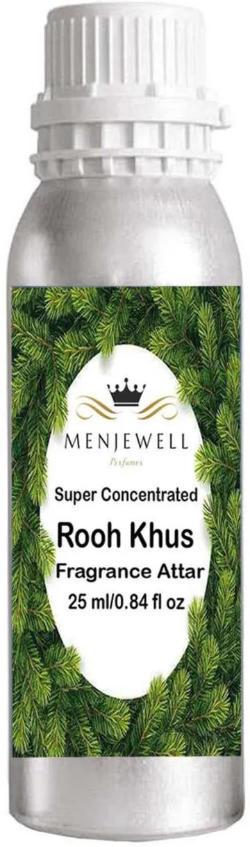 Menjewell Super Concentrated Rooh Khus Fragrances Long Lasting 25ML Attar-Perfume Floral