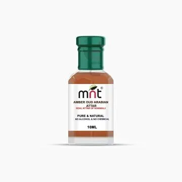MNT Amber Oud Arabian Attar For Unisex Long Lasting And Alcohol Free 10 ml