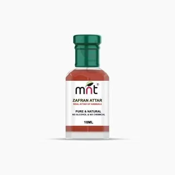 MNT Zafran Saffron Attar For Unisex Long Lasting And Alcohol Free 10 ml