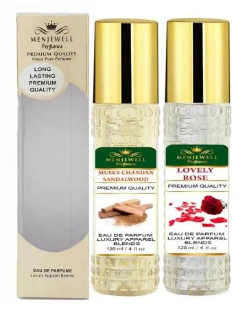 Musky Chandan Sandalwood and Lovely Rose – Eau De Perfume Combo 120 ml x 2