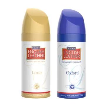 NEXT English Leather Deodorants  Pack of 2 – NEXT Lords and NEXT Oxford – Each 150ml