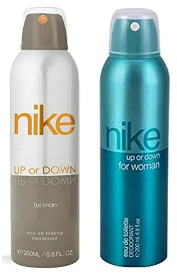 Nike men and Women Up and Down Deodorant Duo Set 200 ml Pack of 2