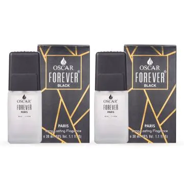 Oscar Forever Black Long Lasting Perfume for Men Woody Aromatic Fragrance 30ml Pack of 2