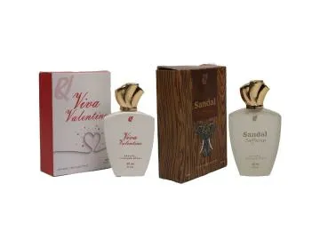 RU VIVA VALENTINE 60ML AND SANDAL SEFFRONY 60ML PERFUMES