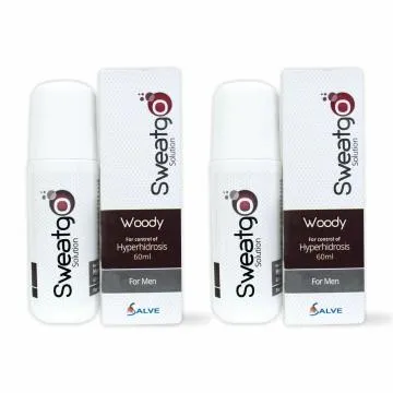 Salve Sweatgo Anti Perspirant Freshness Hyperhidrosis Sweat Free Healthy Skin for Men 60 ml Pack of 2Woody