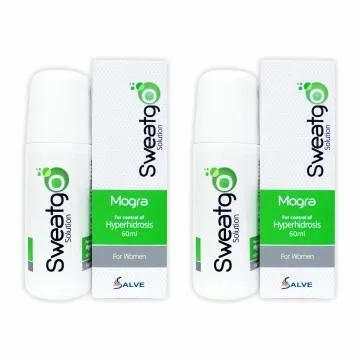 Salve Sweatgo Anti Perspirant Freshness Hyperhidrosis Sweat Free Healthy Skin for Women 60 ml Pack of 2Mogra