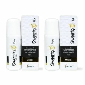 Salve Sweatgo Anti perspirant Hyperhidrosis Sweat Free Healthy Skin for Unisex 60mlPack of 2Fresh