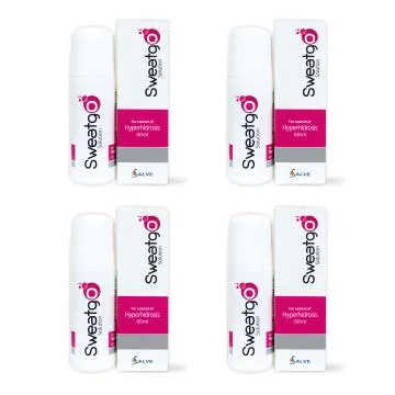Salve Sweatgo Anti perspirant Hyperhidrosis Sweat Free Healthy Skin for Unisex 60mlPack of 4Classic