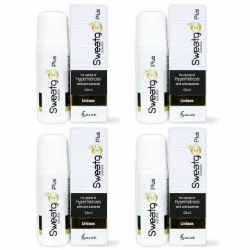 Salve Sweatgo Anti perspirant Hyperhidrosis Sweat Free Healthy Skin for Unisex 60mlPack of 4Fresh