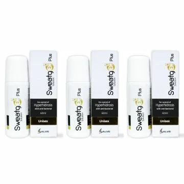 Salve Sweatgo Anti perspirant Hyperhidrosis Sweat Free Healthy Skin for Unisex 60mlPack of3Fresh