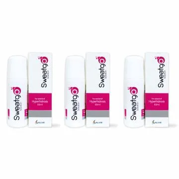 Salve Sweatgo Anti perspirant Hyperhidrosis Sweat Free Healthy Skin for Unisex Pack of 3 60ml Classic