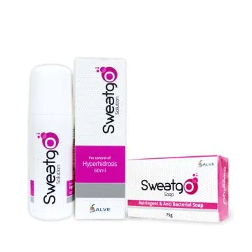 Salve Sweatgo Combo of Antiperspirant Anti-sweat Deodorant Underarm Roll-On and Astringent Anti-Bacterial Body Bathing Bar For Unisex Pack of 2 60ml