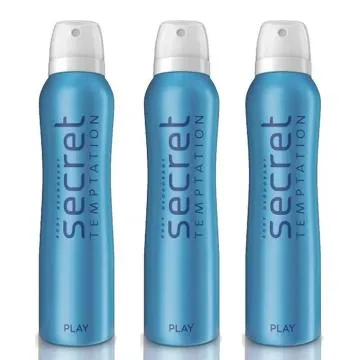 Secret Temptation Play Deodorant Combo for Women Pack of 3 150ml Each