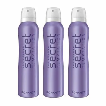 Secret Temptation Romance Deodorant Combo for Women Pack of 3 150ml Each