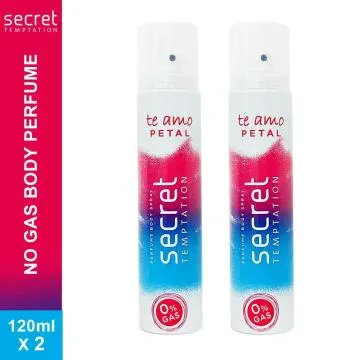 Secret Temptation Te Amo Petal Perfume Body Spray Pack of 2 120ml Each