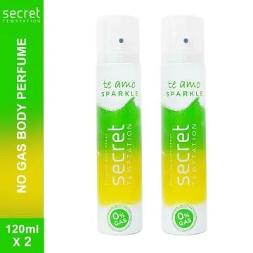 Secret Temptation Te Amo Sparkle Perfume Body Spray Pack of 2 120ml Each