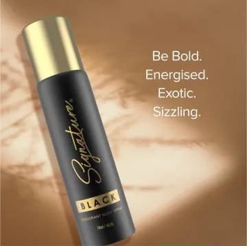 Signature Black Deodorant Body Spray -Pack of 2 70 ml each-Deodorant For Men- Long Lasting fragrance -Skin Friendly Deo