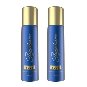 Signature BLUE Deodorant Body Spray -Pack of 2 70 ml each-Deodorant For Women and Men- Long Lasting fragrance -Skin Friendly Deo