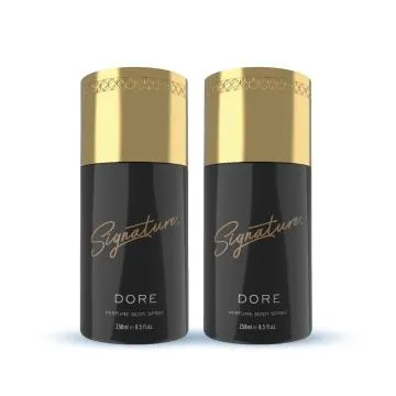 Signature Dore Perfume Body Spray – 250 ml- For Men and Women-Premium Long lasting Fragrance-Nice for ocassional or casual wear-Pack of 2