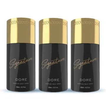 Signature Dore Perfume Body Spray – 250 ml- For Men and Women-Premium Long lasting Fragrance-Nice for ocassional or casual wear-Pack of 3