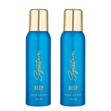 Signature Perfume body spray- DEEP -Pack of 2 120 ml each-Deodorant for Men and women-Long Lasting fragrance