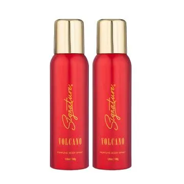 Signature Perfume body spray- VOLCANO -Pack of 2 120 ml each-Deodorant for Men-Long Lasting fragrance