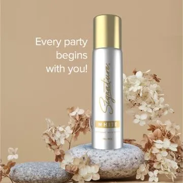Signature White Deodorant Body Spray -Pack of 3 70 ml each-Deodorant For Women- Long Lasting fragrance -Skin Friendly Deo
