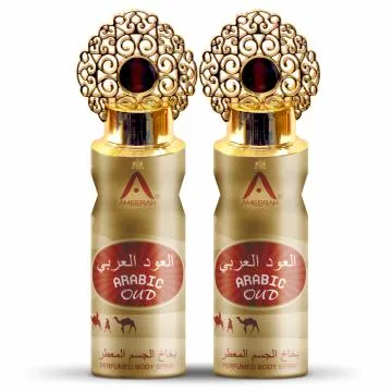 ST-JOHN Arabic Oud Long Lasting Perfumed Deodorant Spray – For Men and Women 400 ml Pack of 2