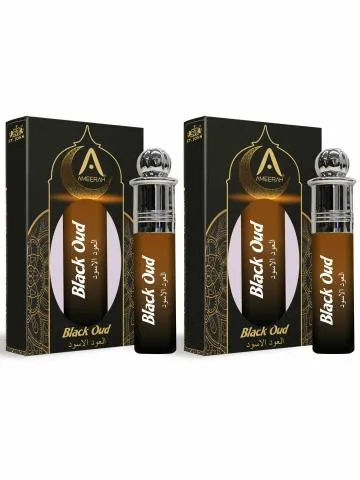 ST-JOHN Black Oud Attar Oud Agarwood  Floral Attar For Men and Women 8ml Each Pack of 2