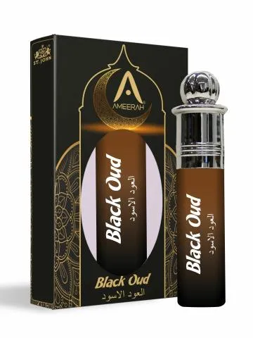 ST-JOHN Black Oud Attar Oud Agarwood  Floral Attar For Men and Women-8ml