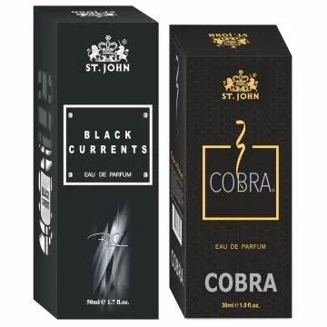 ST-JOHN Cobra 30ml and Black Current 50ml Body Perfume Combo Gift Pack Eau de Parfum – 80 ml For Men and Women