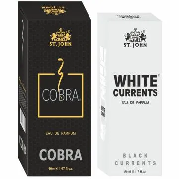 ST-JOHN Cobra 50ml and White Current 50ml Body Perfume Combo Gift Pack Eau de Parfum – 100 ml For Men and Women