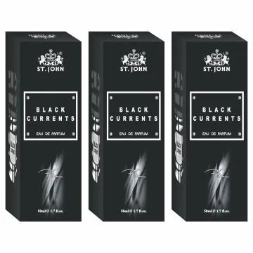 ST-JOHN Cobra Black Current 50ml Pack of 3 Body Perfume Spray Gift Pack Eau de Parfum – 100 ml For Men and Women