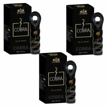 ST-JOHN Cobra Eau De Perfume for Men Long lasting Perfume 50ml Each Pack of 3