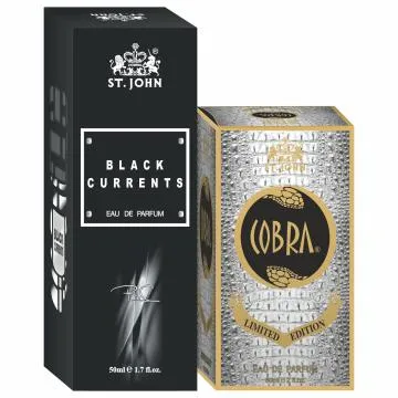 ST-JOHN Cobra Limited Edition 60ml and Black Current 50ml Body Perfume Combo Gift Pack Eau de Parfum – 110 ml For Men and Women