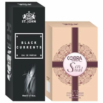 ST-JOHN Cobra Sensual 100ml and Black Current 50ml Body Perfume Combo Gift Pack Eau de Parfum – 150 ml For Men and Women