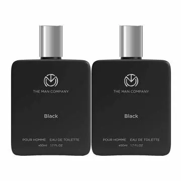 The Man Company Black EDT For Men – Premium Long Lasting Fragrance Spray – Perfume For Men – Gift Set for Husband Boyfriend – 50ml*2